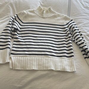 J. Crew Cotton turtleneck sweater in steipe